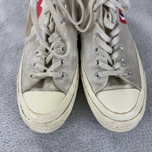 Converse Chuck Taylor All Star 70 Hi Comme des Garçons Men’s White Shoes Size 8 - Picture 11 of 16